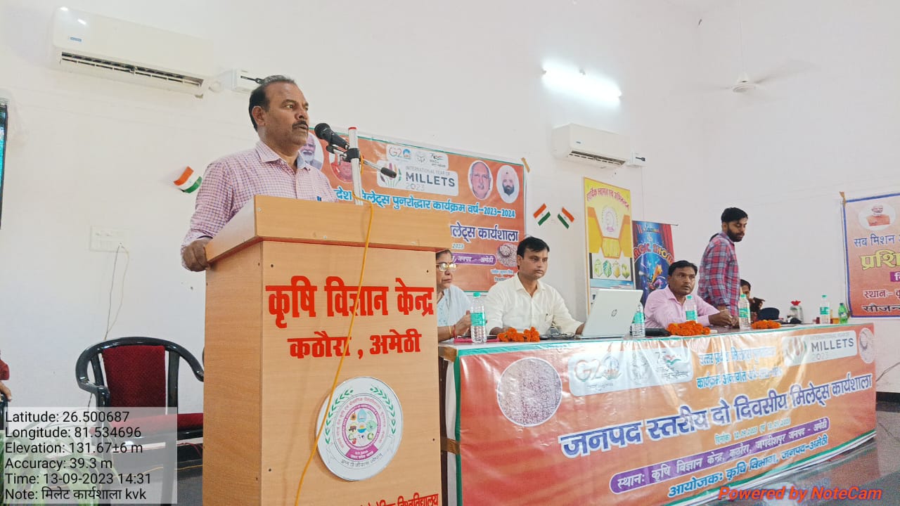 उ0प्र0 मिलेट्स पुनरोद्धार कार्यक्रम के तहत किसानों को मोटे अनाजों के उत्पादन एवं लाभ की दी गयी जानकारी