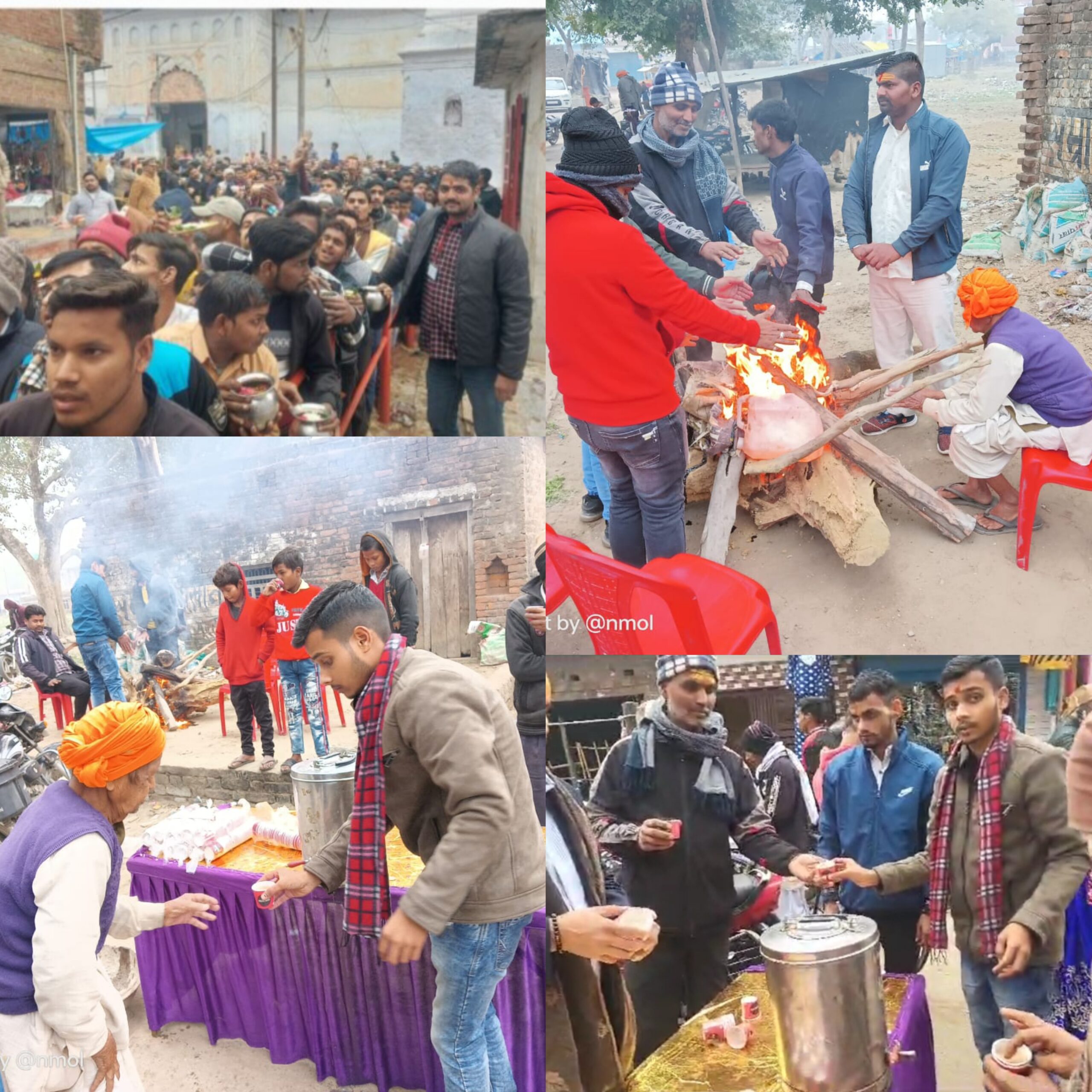 नए वर्ष के उपलक्ष्य में श्री लोधेश्वर महादेव सोम सेवा संस्था की तरफ से आलाव व निशुल्क चाय वितरित