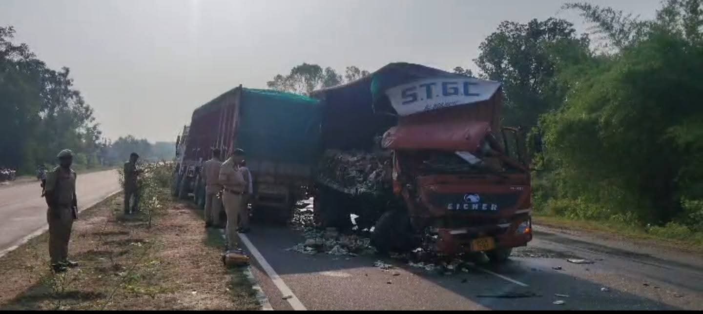 ट्रक व डीसीएम की टक्कर से चालक की मौत